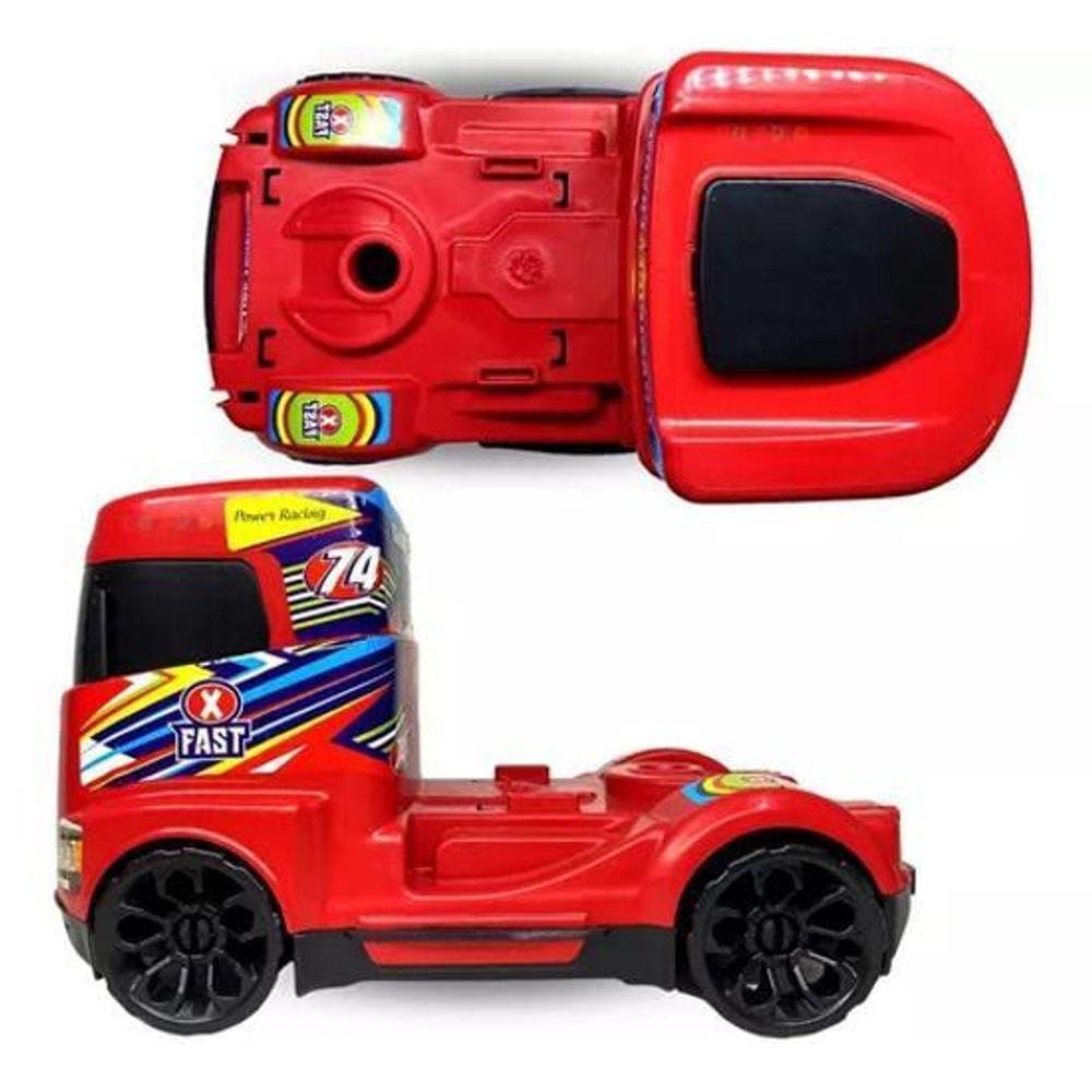 Caminhão De Brinquedo Cabine De Plástico 29Cm - Vermelho