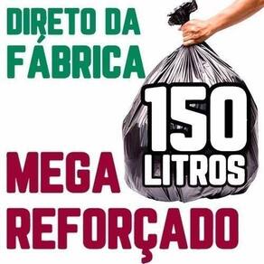 Kit 2 Saco De Lixo 150 Litros 100 Un Preto Mega Reforçado