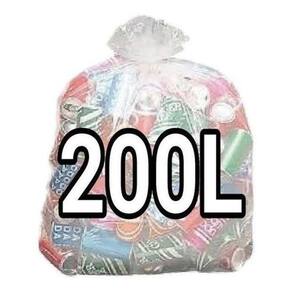 Kit 4 Sacos Lixo Transparente 200L Reforçado 400 Unidades