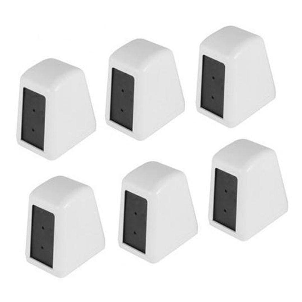 Kit 6 Porta Guardanapo Plástico 14X16 Tv Branco Em Abs