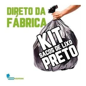 Kit Saco Lixo 200Lts Reforçadíssimo + 60Lts Reforçado Preto
