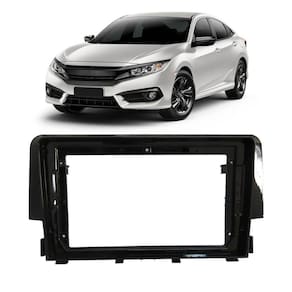 Moldura 2 Din Honda Civic 9 2016 Até 2020 - Black Piano