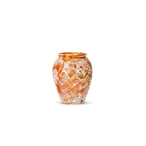 Vaso Decorativo de Cerâmica Vermelho Vulcânico 43x25cm