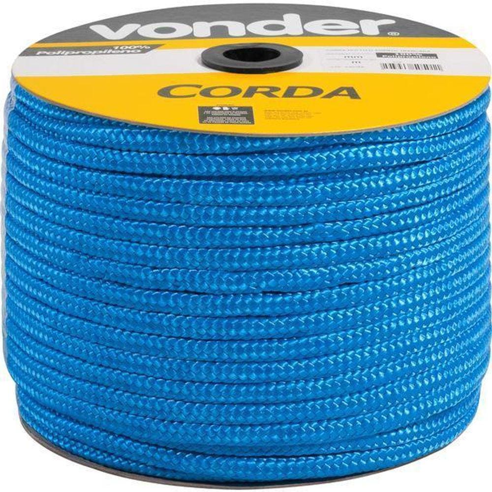 Corda Multifilamentada Trançada 8Mmx258M 7,45Kg Azul Polipro