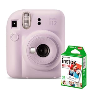 KIT Câmera Instax Mini 12 Lilas Candy + Filme de 60 Poses