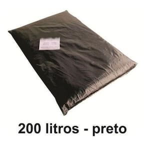 10 Kg Saco De Lixo 200 Litros Preto 200L Reforçado 0,2 Micra