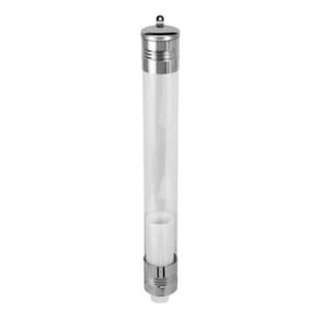 Dispenser Em Aço Inox Com Tubo Acrílico Para Copo Café 50 Ml