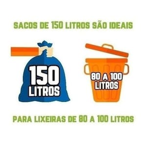 Kit Saco De Lixo 300Un De 150L Reforçadíssimo Azul