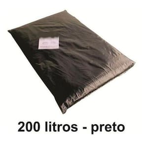10 Kg Saco De Lixo 200 Litros Preto 200L Reforçado 0,2 Micra