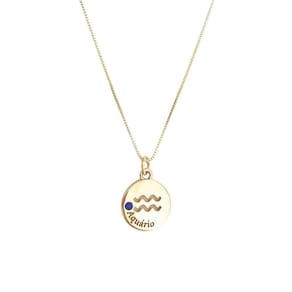 Colar Signos Corrente 55/60-Banhado Ouro 18K - Aquario