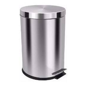Lixeira 12 Litros Com Pedal Aço Inox Cesto Interno Removível