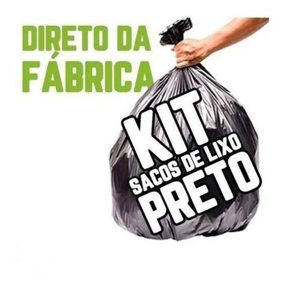 Kit Saco De Lixo 20 + 40 Lts Reforçado Preto
