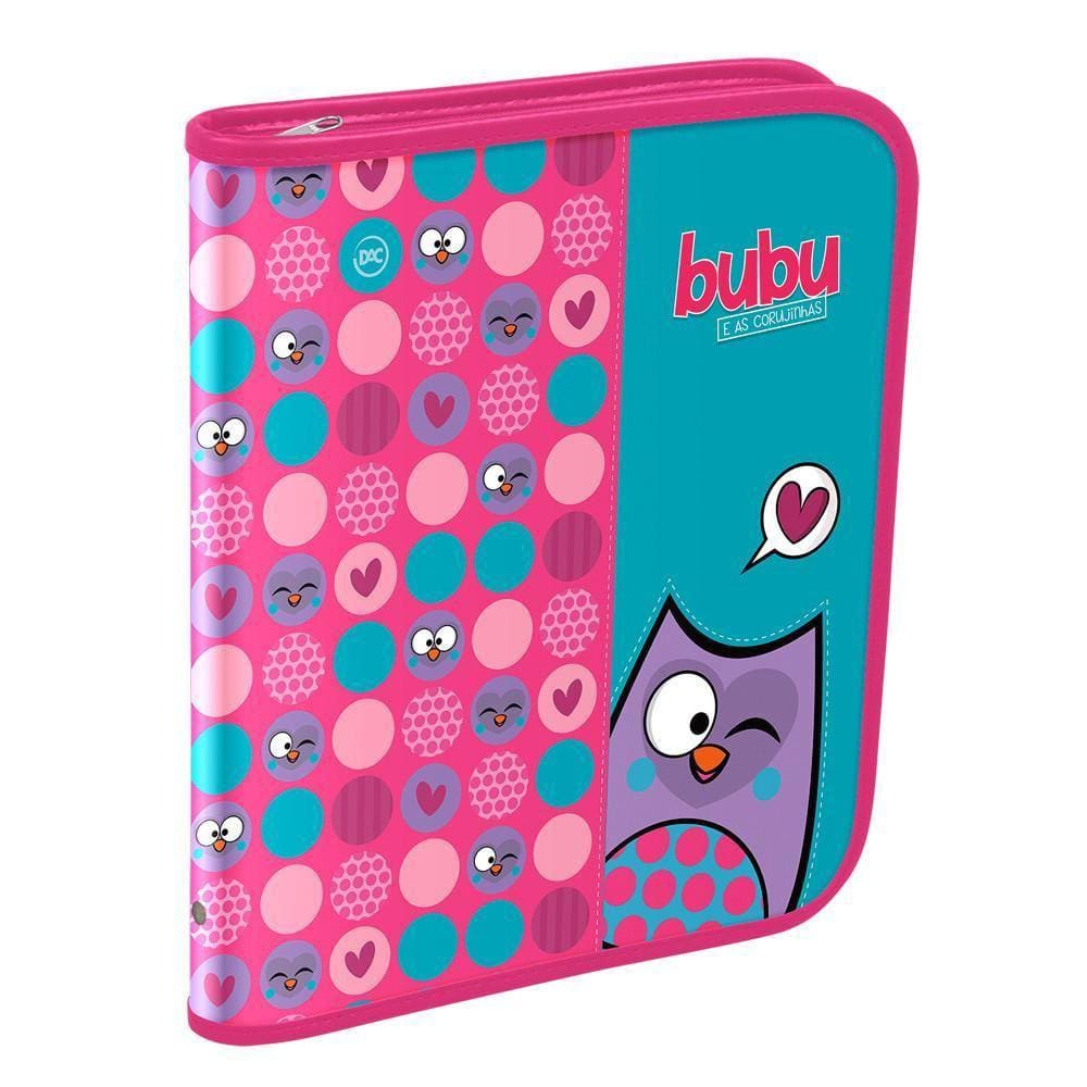 Fichário Universitário Dac 4 Argolas Bubu E As Corujinhas