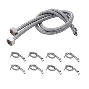 Engate Rabicho 80cm Monocomando Misturador Par Kit 8 Unidades Mangueira Flexivel Agua Quente Fria Pia Torneira Banheiro Cozinha