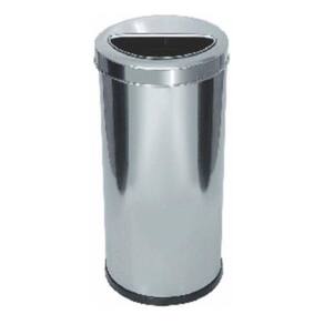 Lixeira Em Aço Inox Com Aro Meia Lua Inox 22 L Home Office
