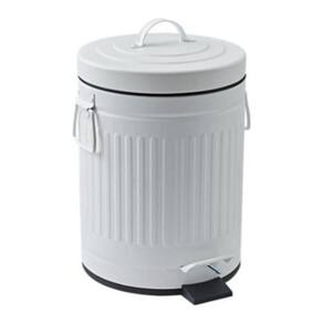 Lixeira Ferro Street 5L Banheiro Cozinha Branco - Branco