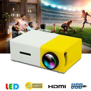 Projetor Portátil Led 1080P Futebol Filme Copa Yg300 Nfe