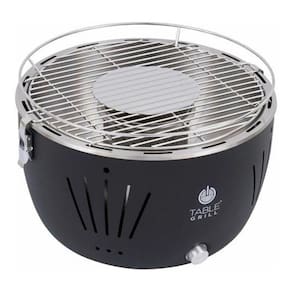 Table Grill Churrasqueira De Mesa Carvão Usb Pilha - Preto