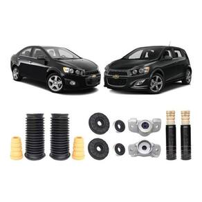 4 Kit Batente Coxim Dianteiro Traseiro Sonic 2012 2013 2014