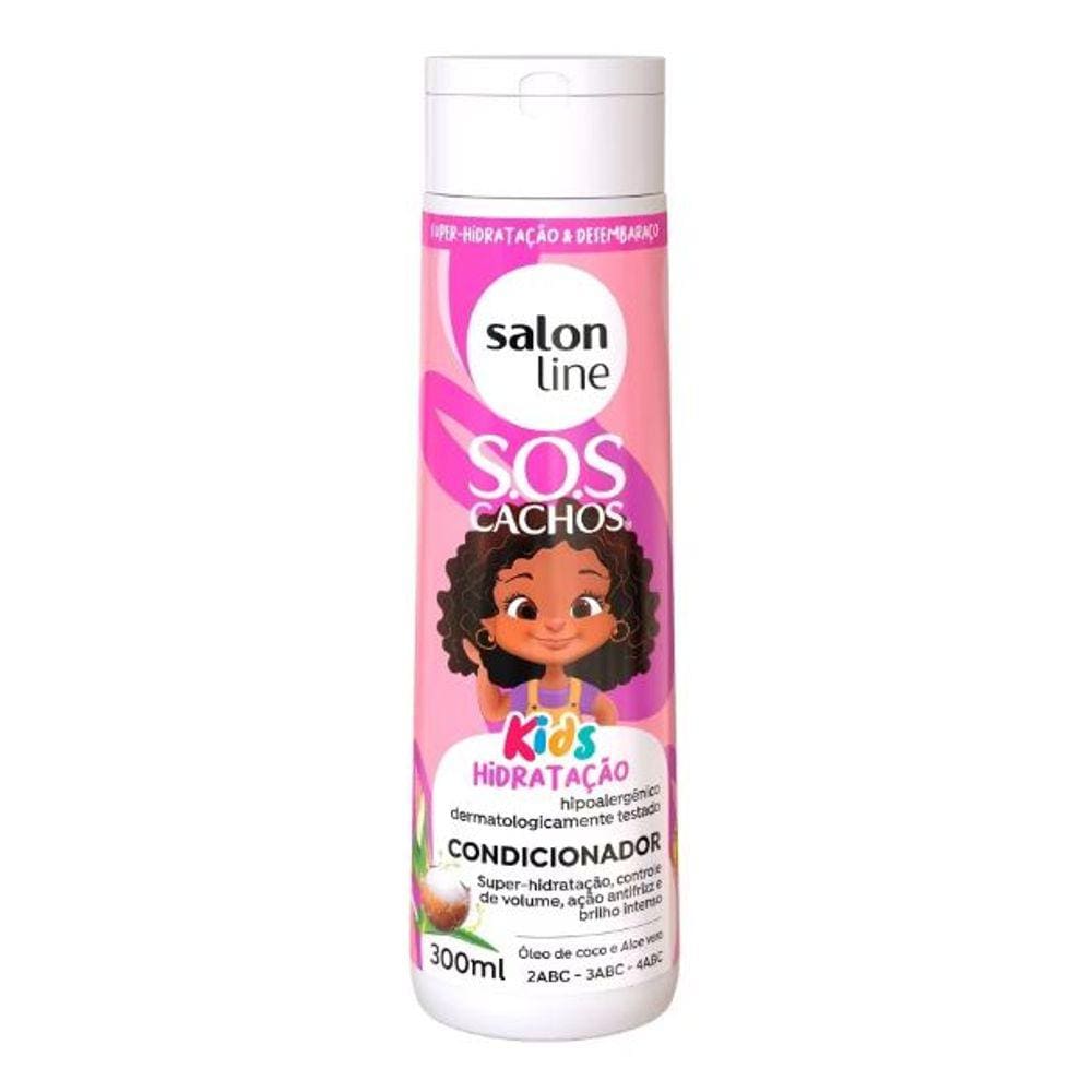 SalonLine Condicionador SOS Cachos Kids Hidratação - 300ml