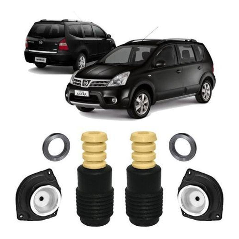 2 Kit Dianteiro Livina 2009 A 2014 Coxim Rolamento Batente