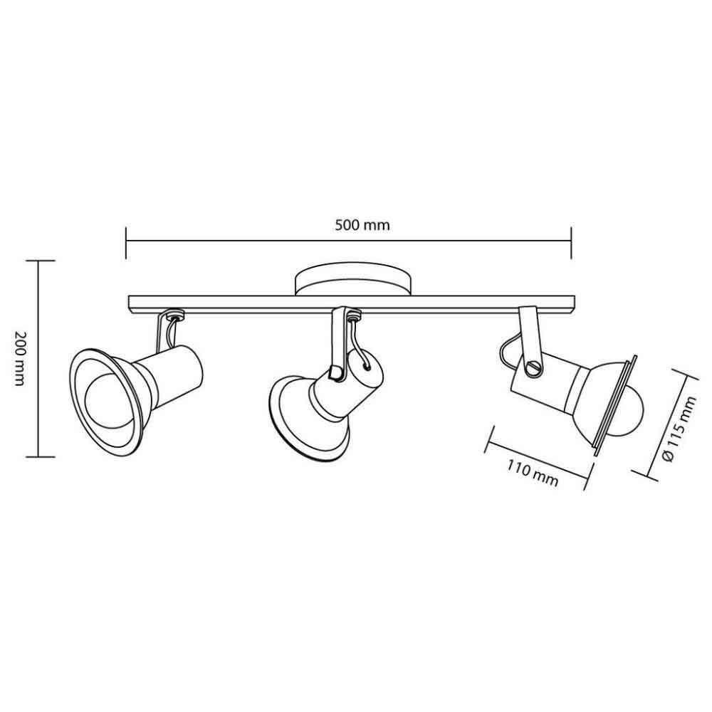 Spot Sobrepor Trilho Direcionável Octa Cupps Preto 03