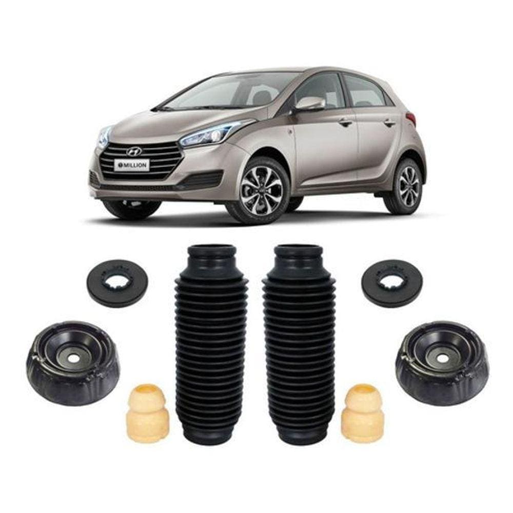 2 Kit Coxim Batente Dianteiro Hb20 2012 2013 2014 2015 2016