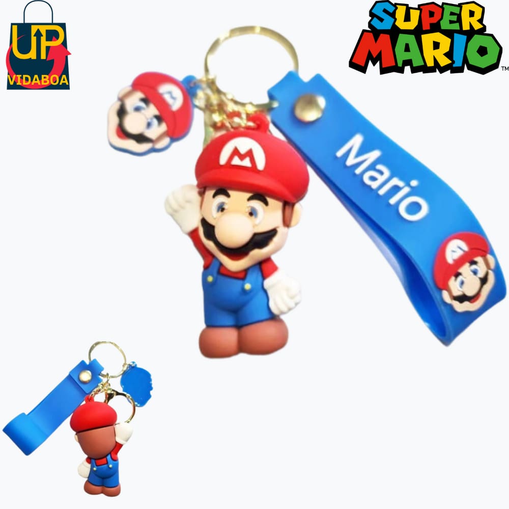 Chaveiro Super Mario - Com boneco do Mario 6cm