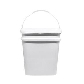 Balde Retangular 20L - Tampa Lacre - Branco - 100% BPA Free
