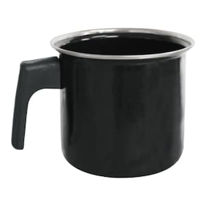 Caneca Esmaltada Preta 1150Ml Para Todos Os Tipos De Fogões