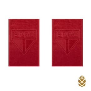 Kit 2 Toalhas De Rosto Jacquard Buettner São Paulo Vermelho