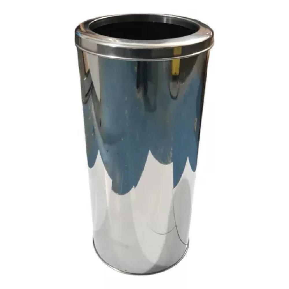 Lixeira De Inox Para Escritórios 27 Litros Tampa Aro 24X60