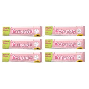 Kit 6 Unidades Babymed Rosa Pomada Para Assaduras 45G