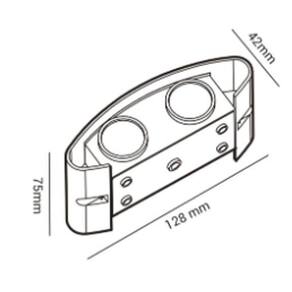 Arandela Moderna Clessidra Externa 4 Fachos Branca 4W 3000K