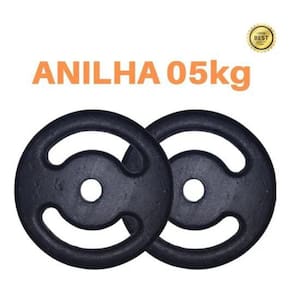 Kit 2 X Anilhas Super Premium De 5Kg Ferro Pintada