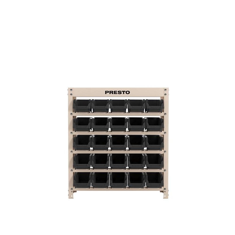 Estante Organizadora Preto c/ 25 Gavetas Empilháveis