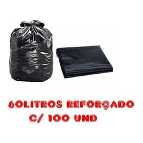 Saco De Lixo 60L Preto Reforçado 100 Unidades Fabricante