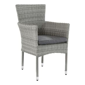 Poltrona Deluxe - Fibra Rattan - 88X57X59Cm - Cinza