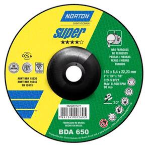 Disco De Desbaste Para Não Ferrosos 180X6,4X22,23Mm Norton