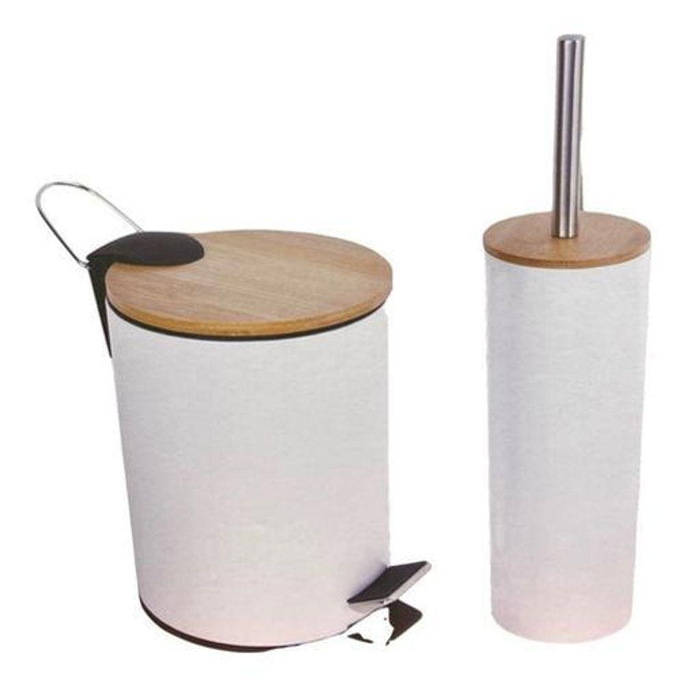 Conjunto Lixeira 3L E Escova Sanitária - Branco