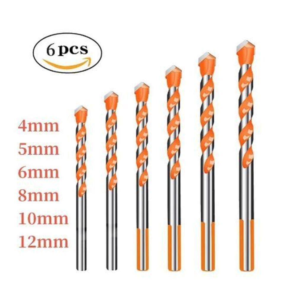 Kit Brocas Furadeira Super Drill Fura Tudo Diamantada 6 Pcs