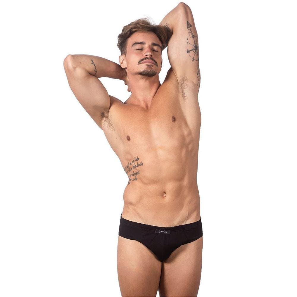 Cueca Preta Algodão Egípcio