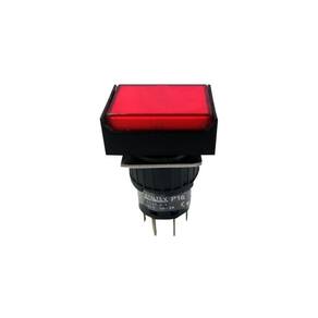 Botão 16Mm 2 Rev Led 24V Vermelho P16Bl - Metaltex