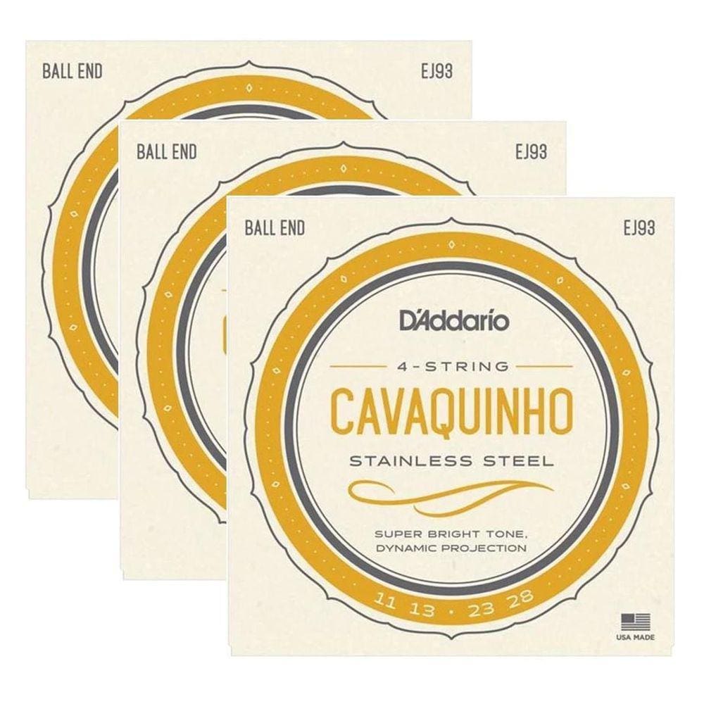 Cordas DAddario J93 para Cavaquinho - Aço Inox - 4 Unidades
