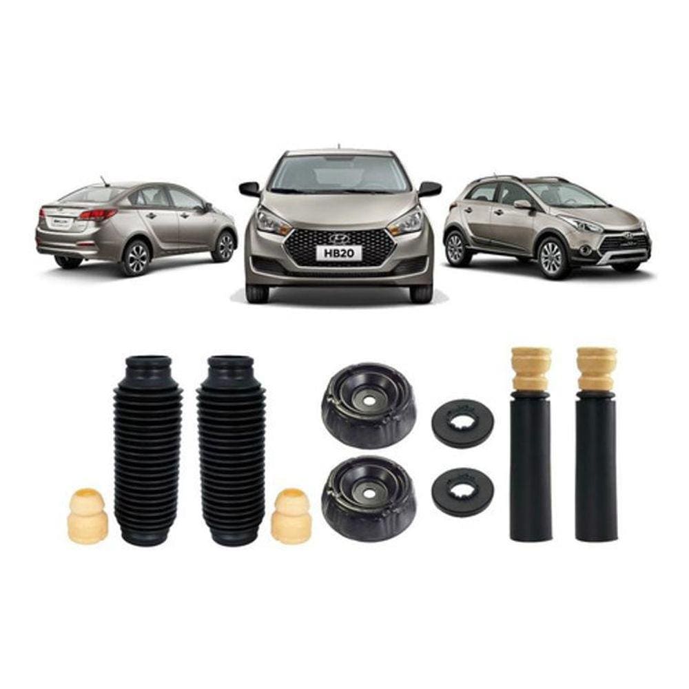 Kit 4 Coxim Dianteiro Batente Traseiro Hb20 2017 2018 2019