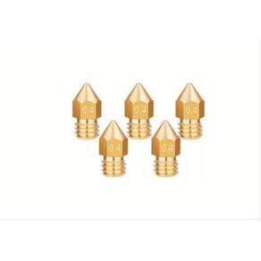 Kit 5 Bicos Nozzle 1.75Mm 0.5Mm Mk8 Creality 3D Cr-10 Ender