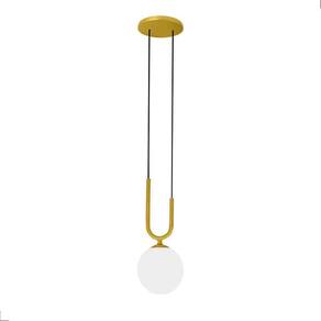 Lustre Pendente Dourado Globo Vidro Bola 12 Cm Bivolt
