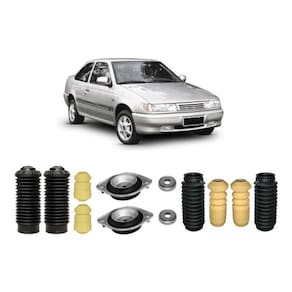 Kit Coxim Batente Dianteiro + Traseiro Logus 1993 1994 1995