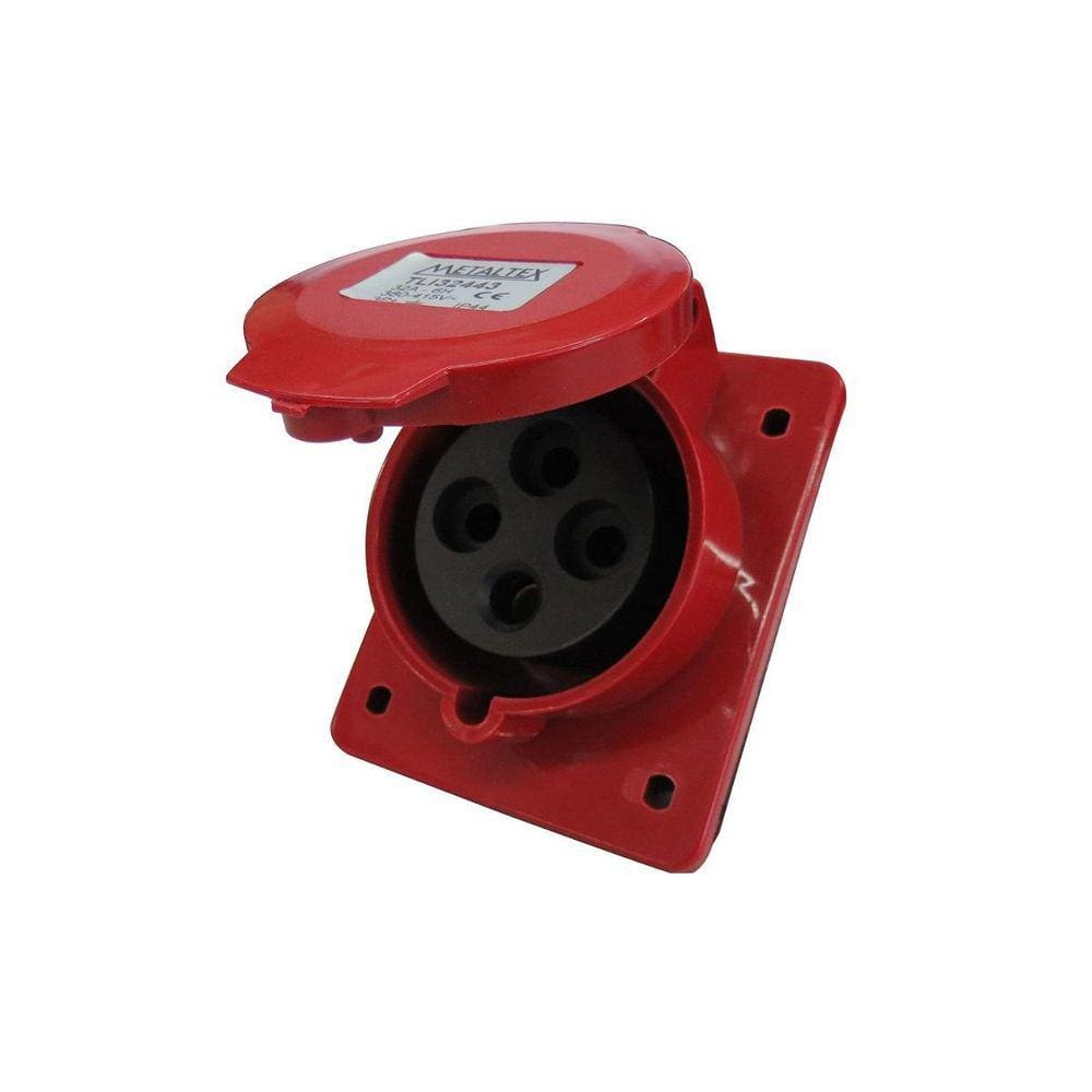 Tomada De Embutir Inclinada 32A 380-415V 3P+E - Metaltex