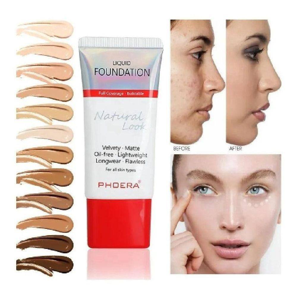 Base Phoera Matte 24 Horas Oil-Free Lançamento 2021 110